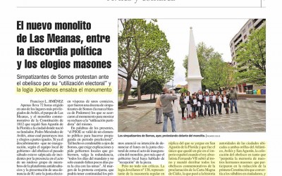 El nuevo monolito de Las Meanas, entre la discordia política y los elogios masones